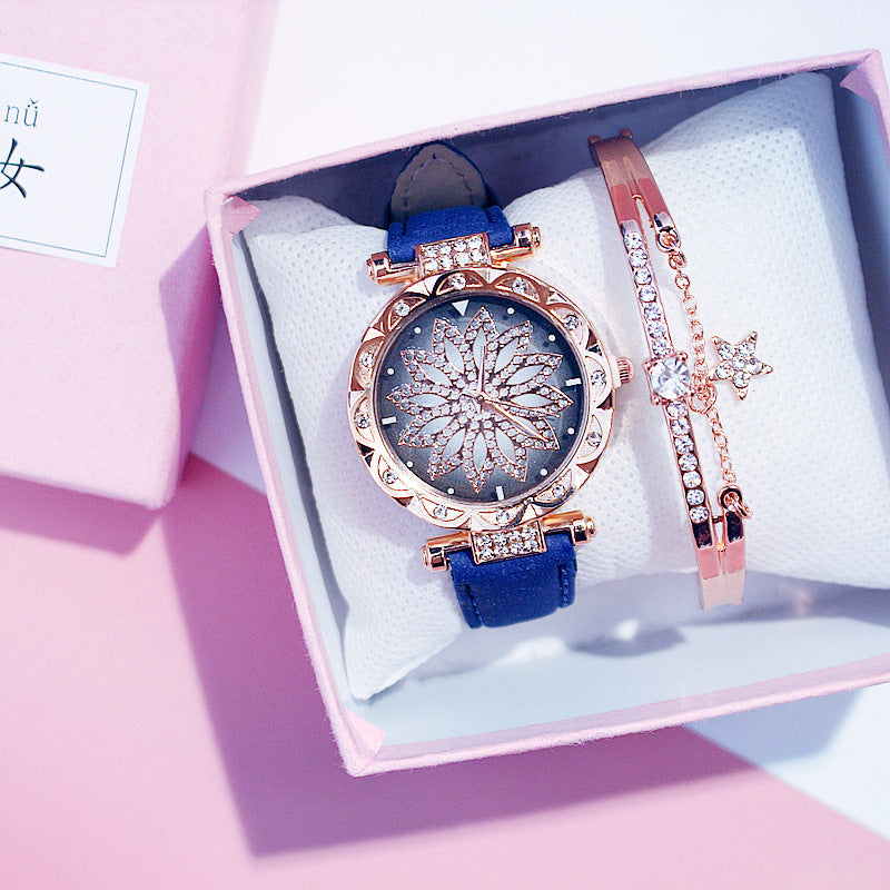 Rotating ladies net red quartz watch casual My Store