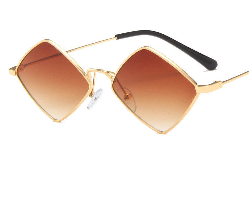 Retro Style Diamond Sunglasses Sunglasses Personality Irregular Metal Sunglasses My Store
