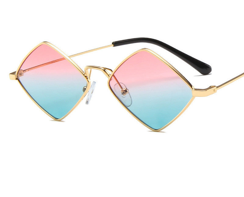 Retro Style Diamond Sunglasses Sunglasses Personality Irregular Metal Sunglasses My Store