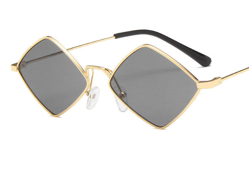 Retro Style Diamond Sunglasses Sunglasses Personality Irregular Metal Sunglasses My Store