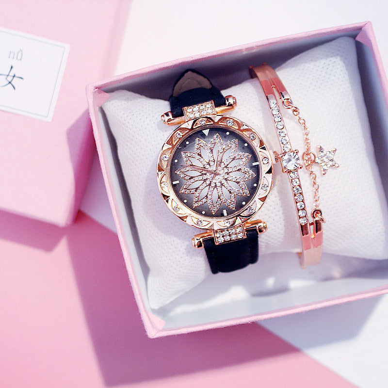 Rotating ladies net red quartz watch casual My Store
