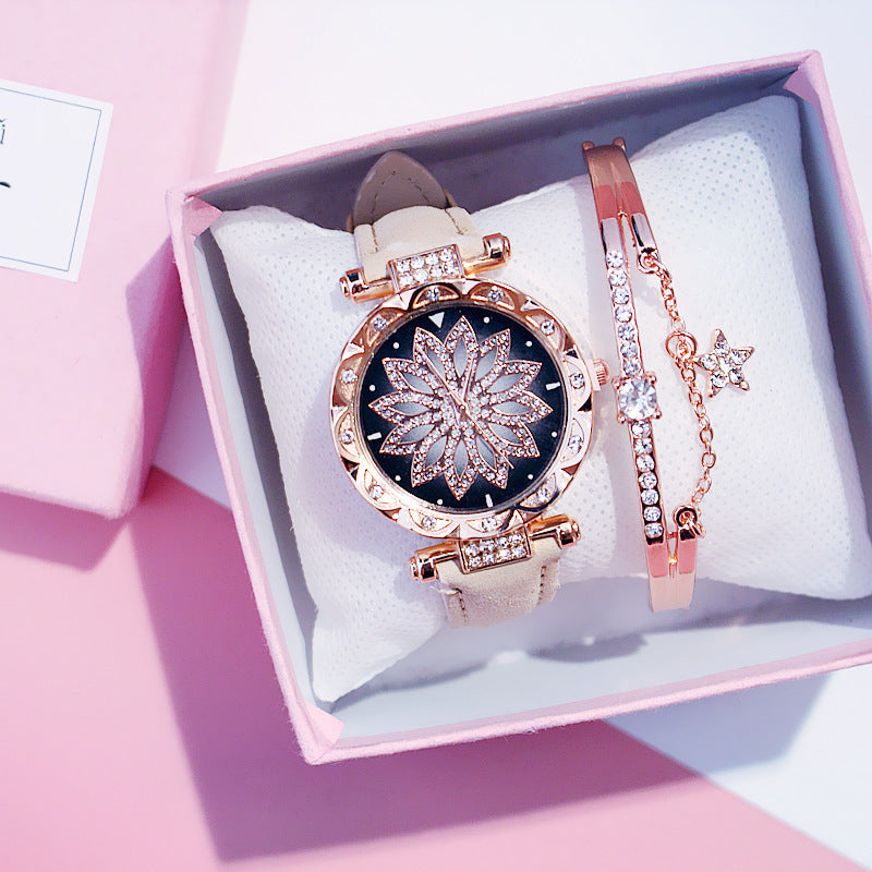 Rotating ladies net red quartz watch casual My Store