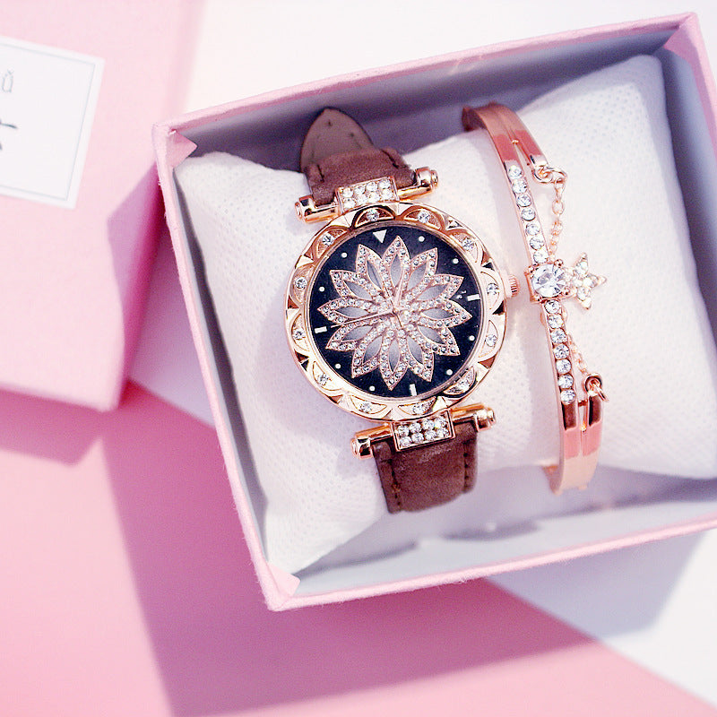 Rotating ladies net red quartz watch casual My Store