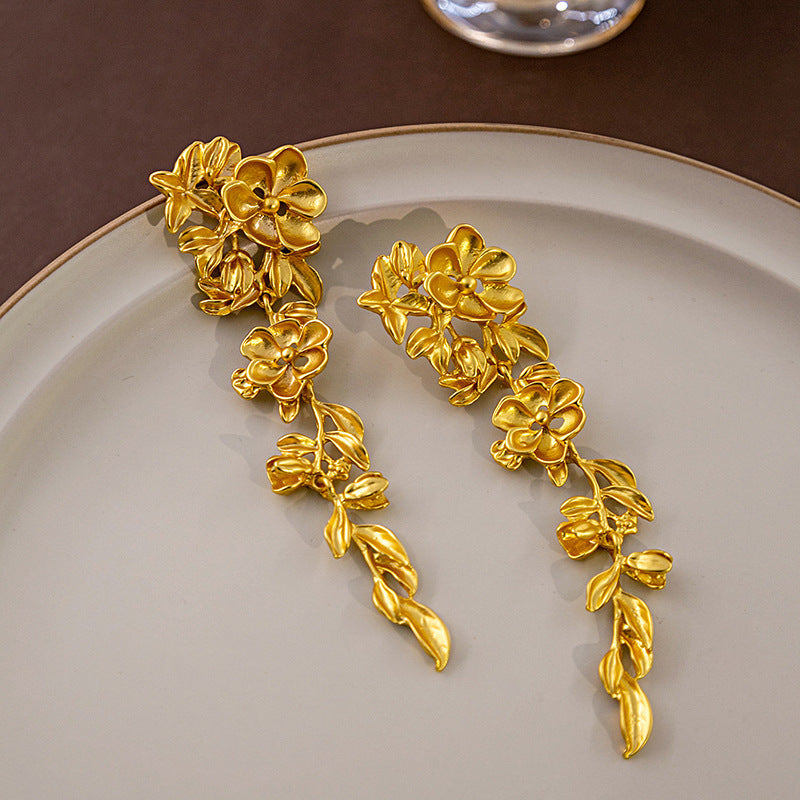 Luxury Flower Tassel Earrings SYTELLA
