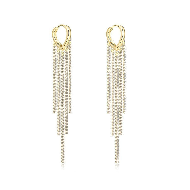 Luxury Diamond Fringe Earrings SYTELLA