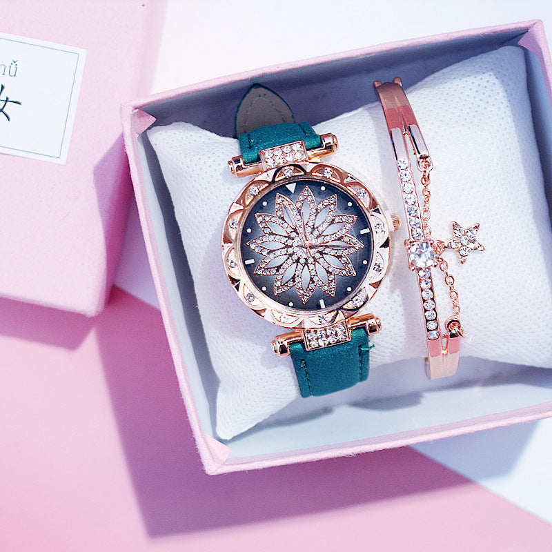 Rotating ladies net red quartz watch casual My Store
