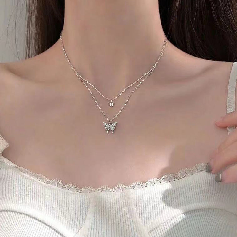 Double Butterfly Necklace SYTELLA