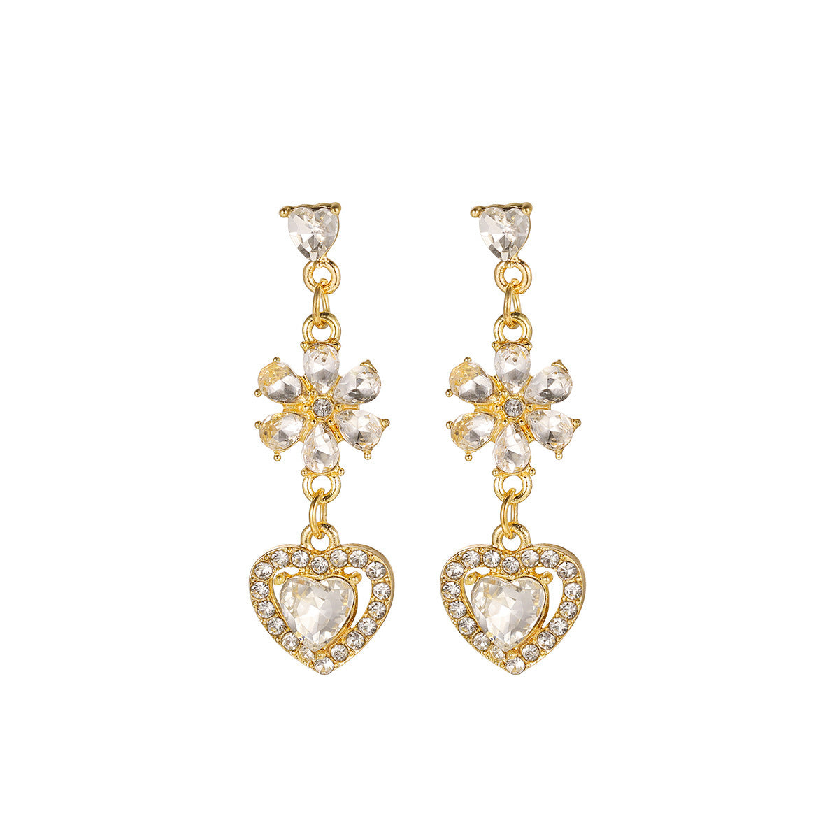 Love Heart Stud Earrings SYTELLA