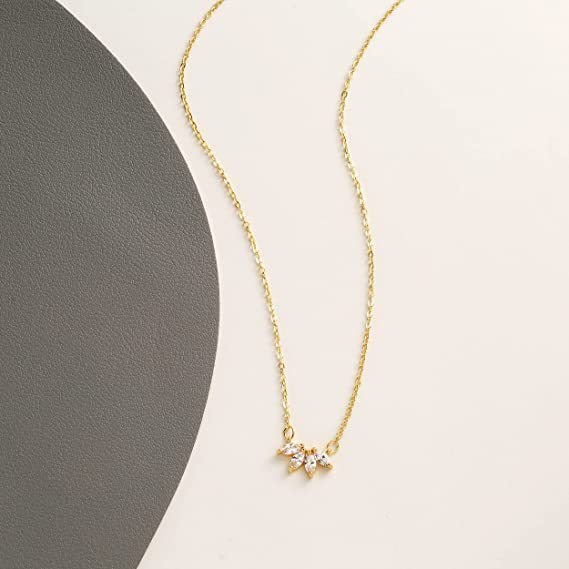 Shining Flower Petal Necklace SYTELLA