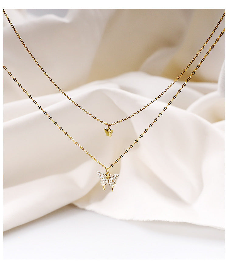Double Butterfly Necklace SYTELLA