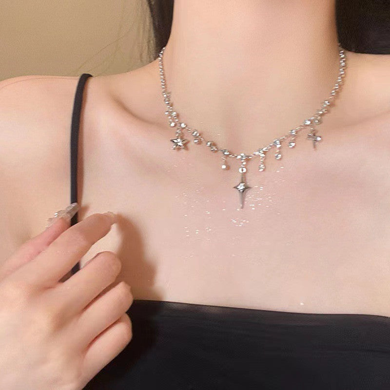 Cross Tassel Clavicle Necklace SYTELLA