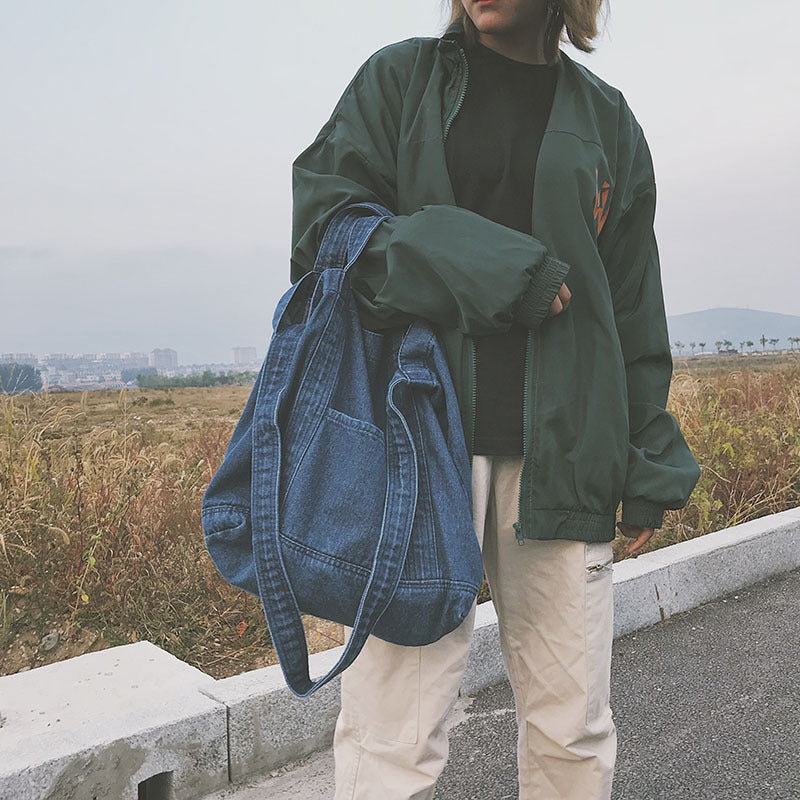 Big Tote Bags Large Capacity Canvas Denim Shipping Bag My Store