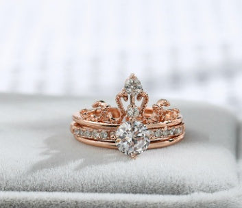 Crown Engagement Wedding Ring SYTELLA