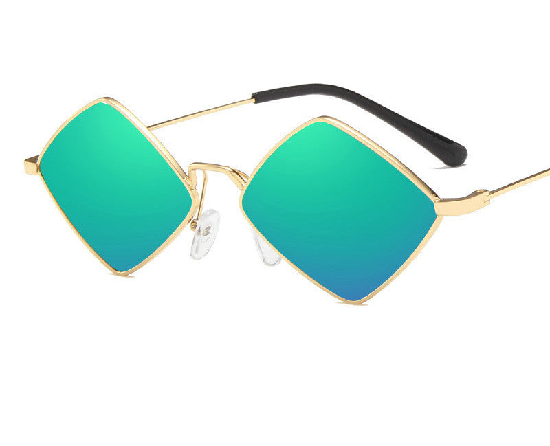 Retro Style Diamond Sunglasses Sunglasses Personality Irregular Metal Sunglasses My Store