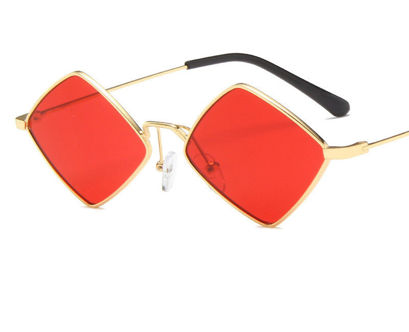 Retro Style Diamond Sunglasses Sunglasses Personality Irregular Metal Sunglasses My Store