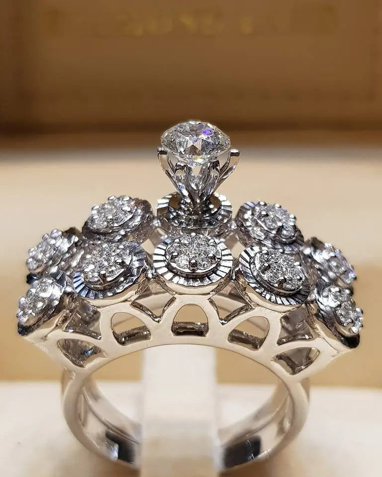 Radiant Couple Engagment Ring SYTELLA