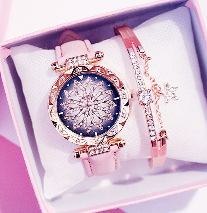 Rotating ladies net red quartz watch casual My Store