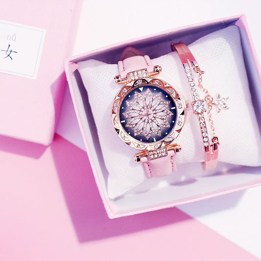 Rotating ladies net red quartz watch casual My Store