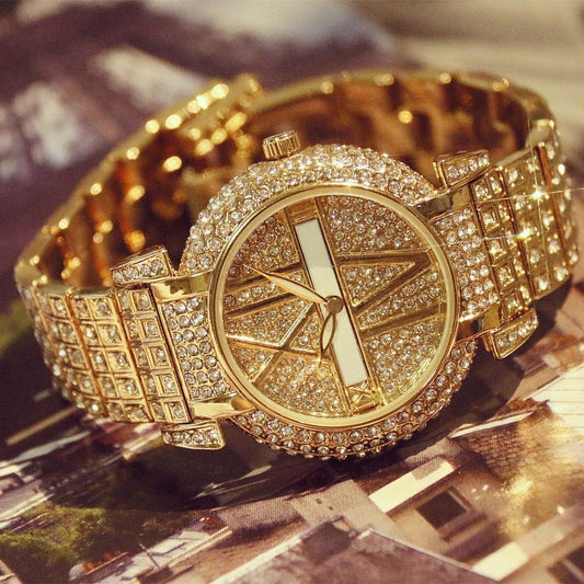 Luxury Diamond Women Watches Fashion Brand Stainless Steel Bracelet Wrist Watch Women Design Quartz Watch Clock relogio feminino My Store