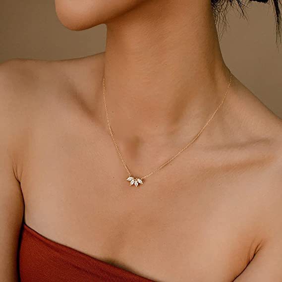 Shining Flower Petal Necklace SYTELLA