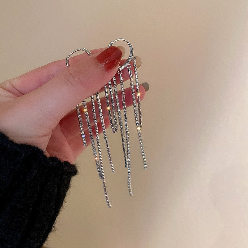 Luxury Diamond Fringe Earrings SYTELLA