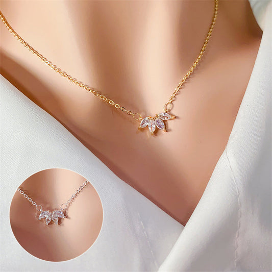 Shining Flower Petal Necklace SYTELLA