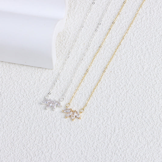 Shining Flower Petal Necklace SYTELLA