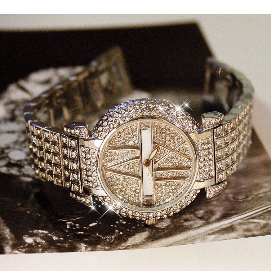 Luxury Diamond Women Watches Fashion Brand Stainless Steel Bracelet Wrist Watch Women Design Quartz Watch Clock relogio feminino My Store