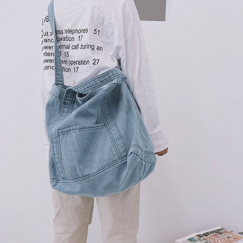 Big Tote Bags Large Capacity Canvas Denim Shipping Bag My Store