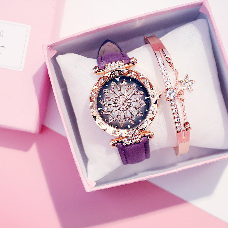 Rotating ladies net red quartz watch casual My Store