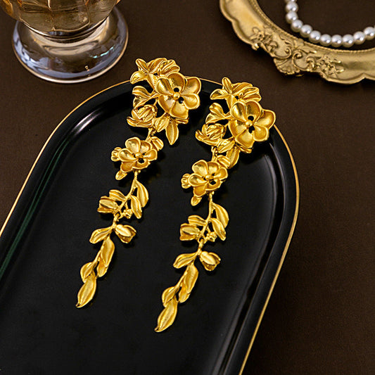Luxury Flower Tassel Earrings SYTELLA