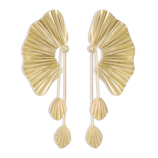 Epic Scallop Leaf Earrings SYTELLA