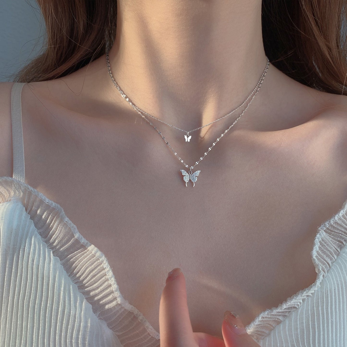 Double Butterfly Necklace SYTELLA
