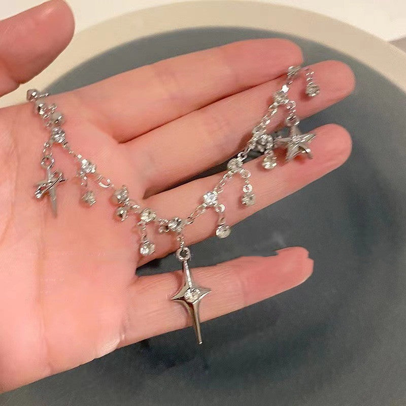 Cross Tassel Clavicle Necklace SYTELLA